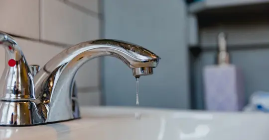 A dripping faucet